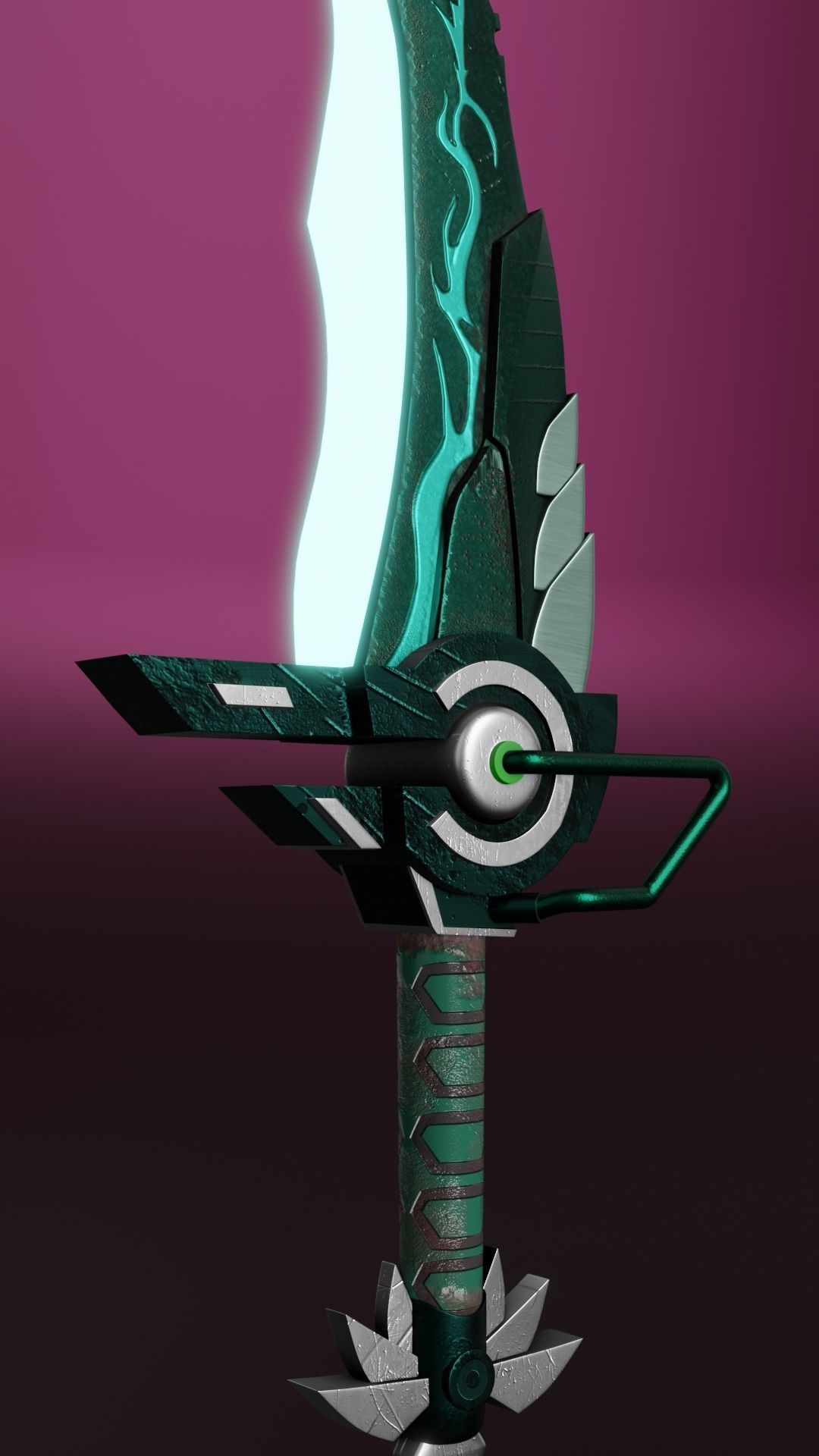 Sci fi magical sword 3D model_2