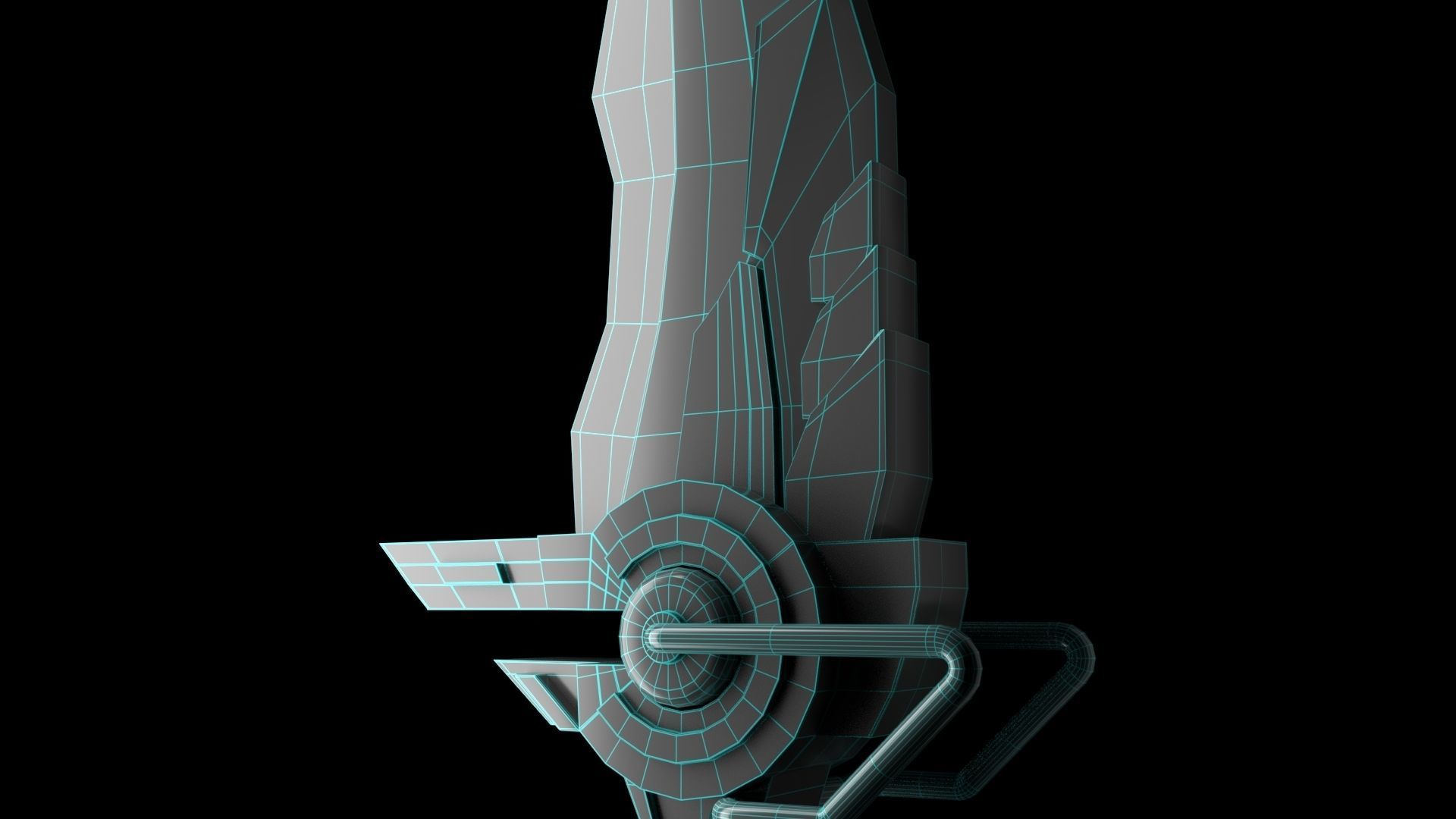 Sci fi magical sword 3D model_3