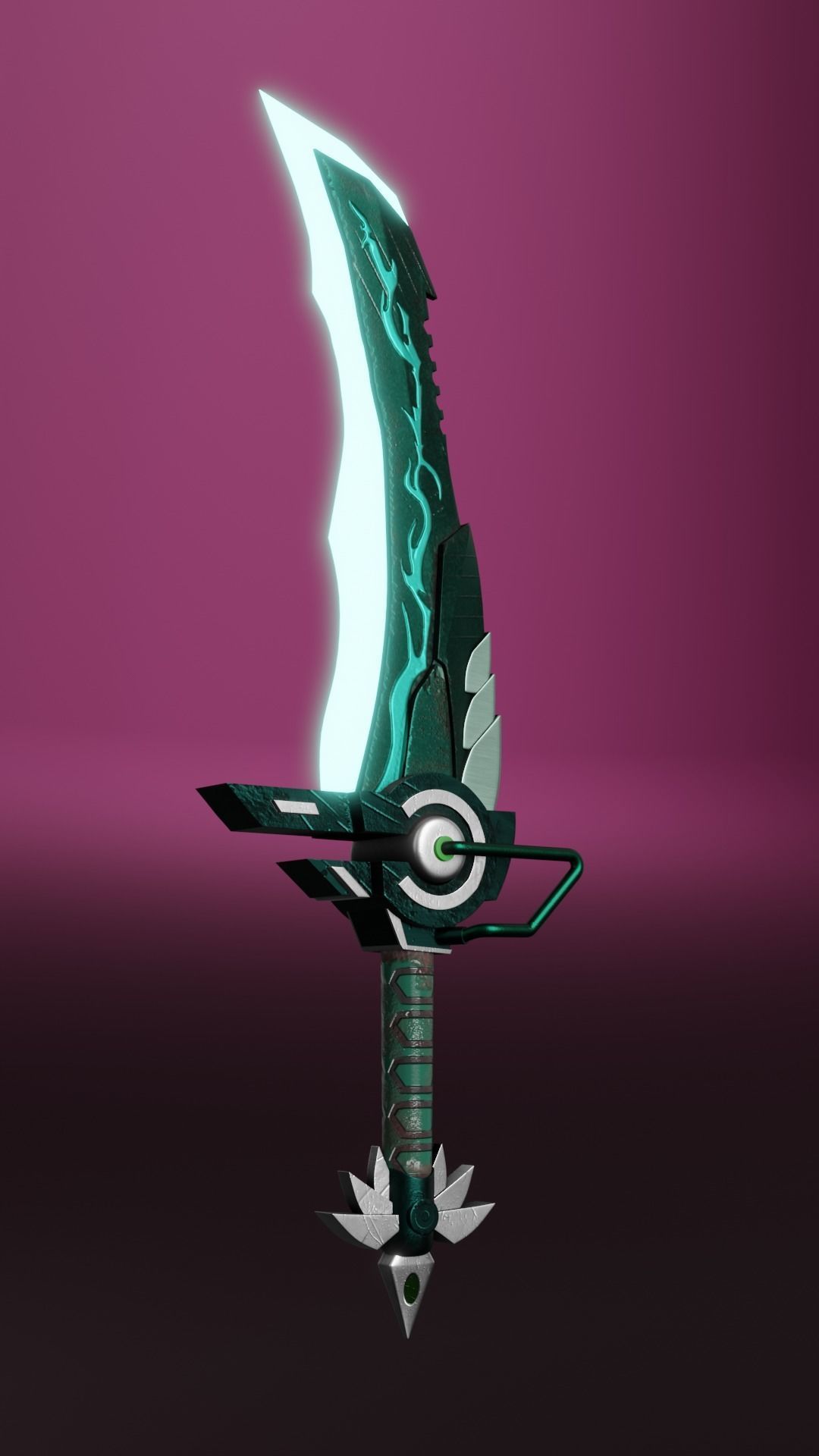 Sci fi magical sword 3D model_4