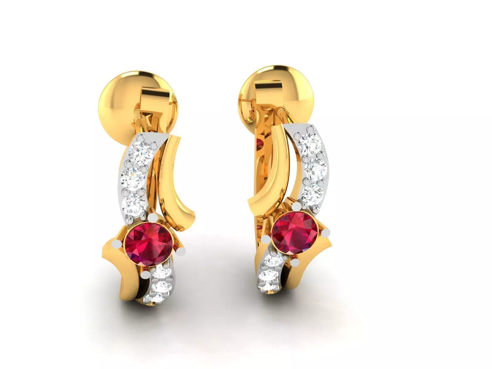 Women Earrings 3D print model_0