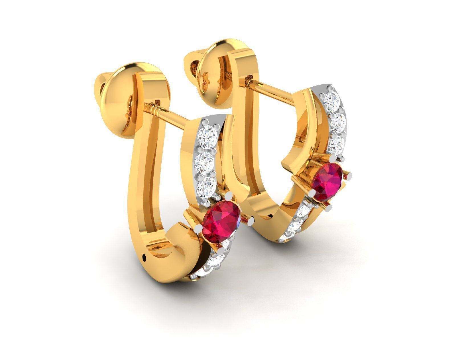 Women Earrings 3D print model_1