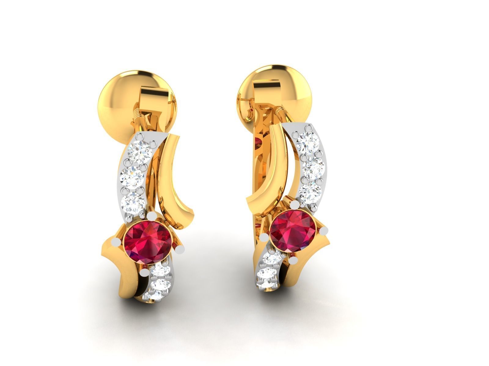 Women Earrings 3D print model_2
