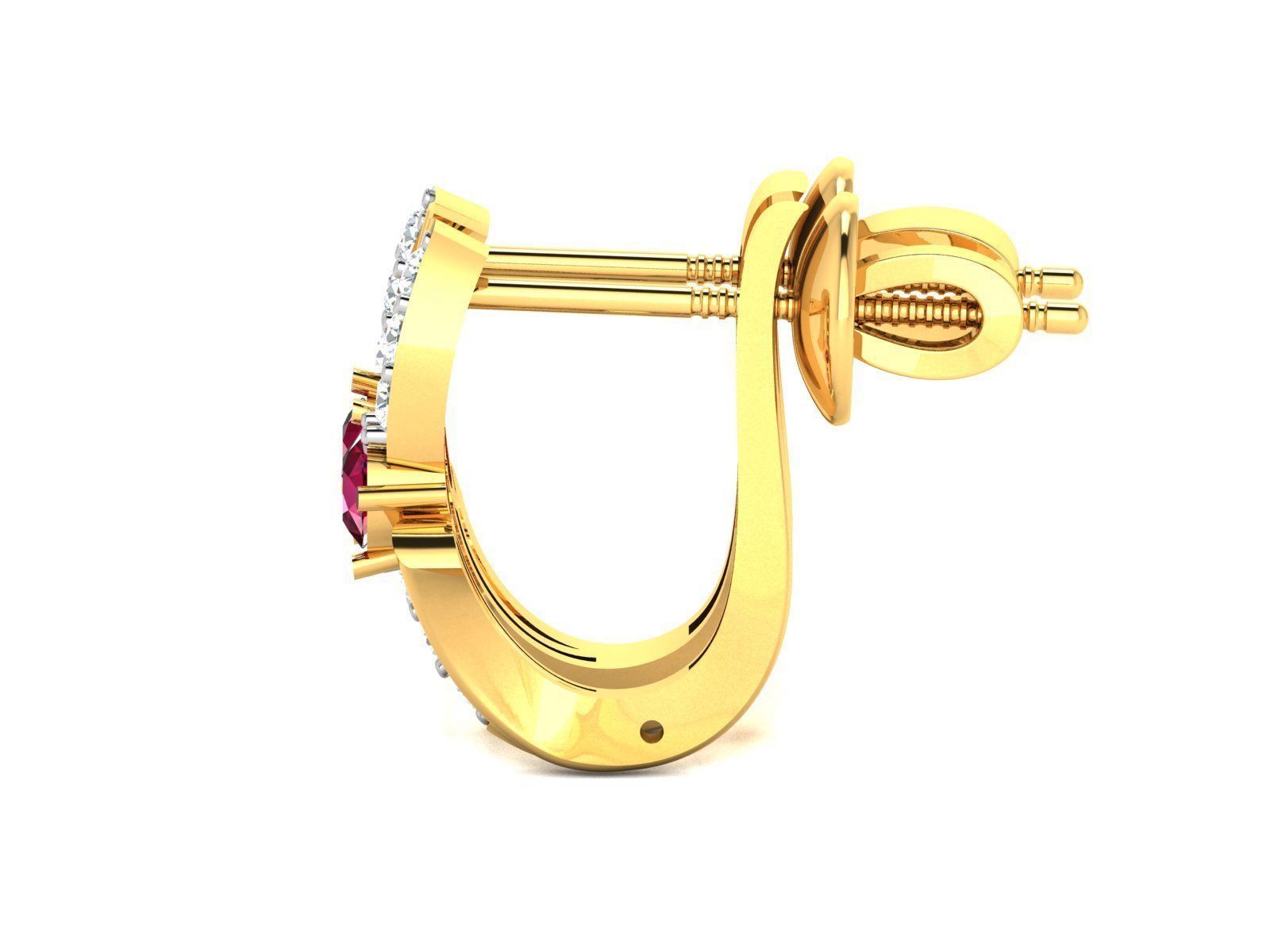 Women Earrings 3D print model_5