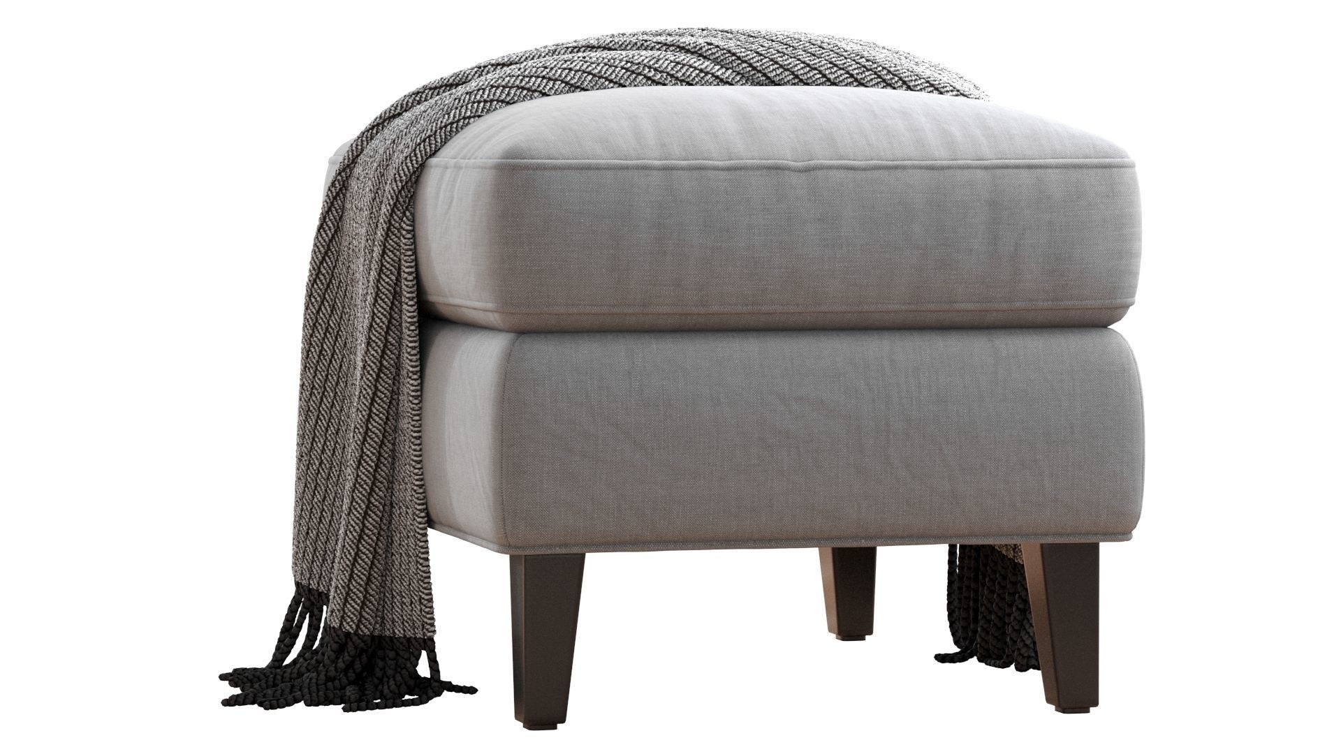  Beverly Upholstered Ottoman 3D model_7