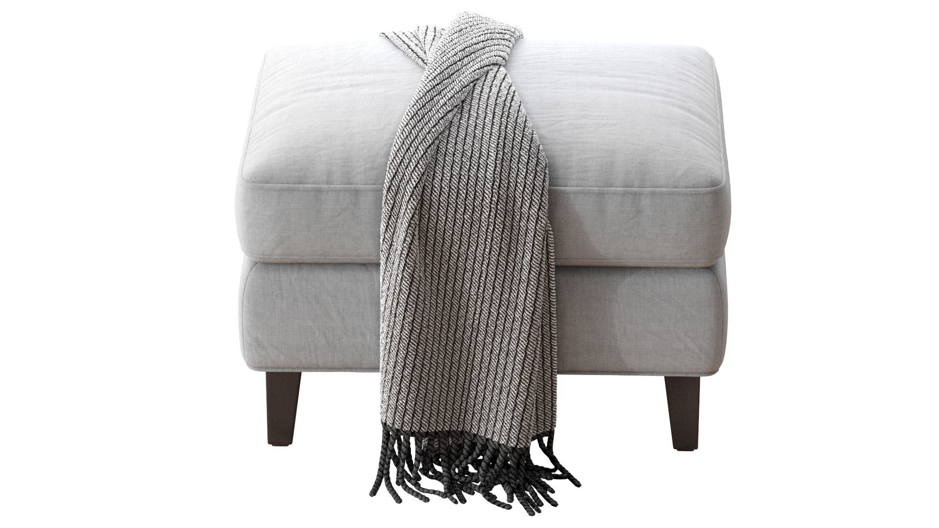  Beverly Upholstered Ottoman 3D model_4