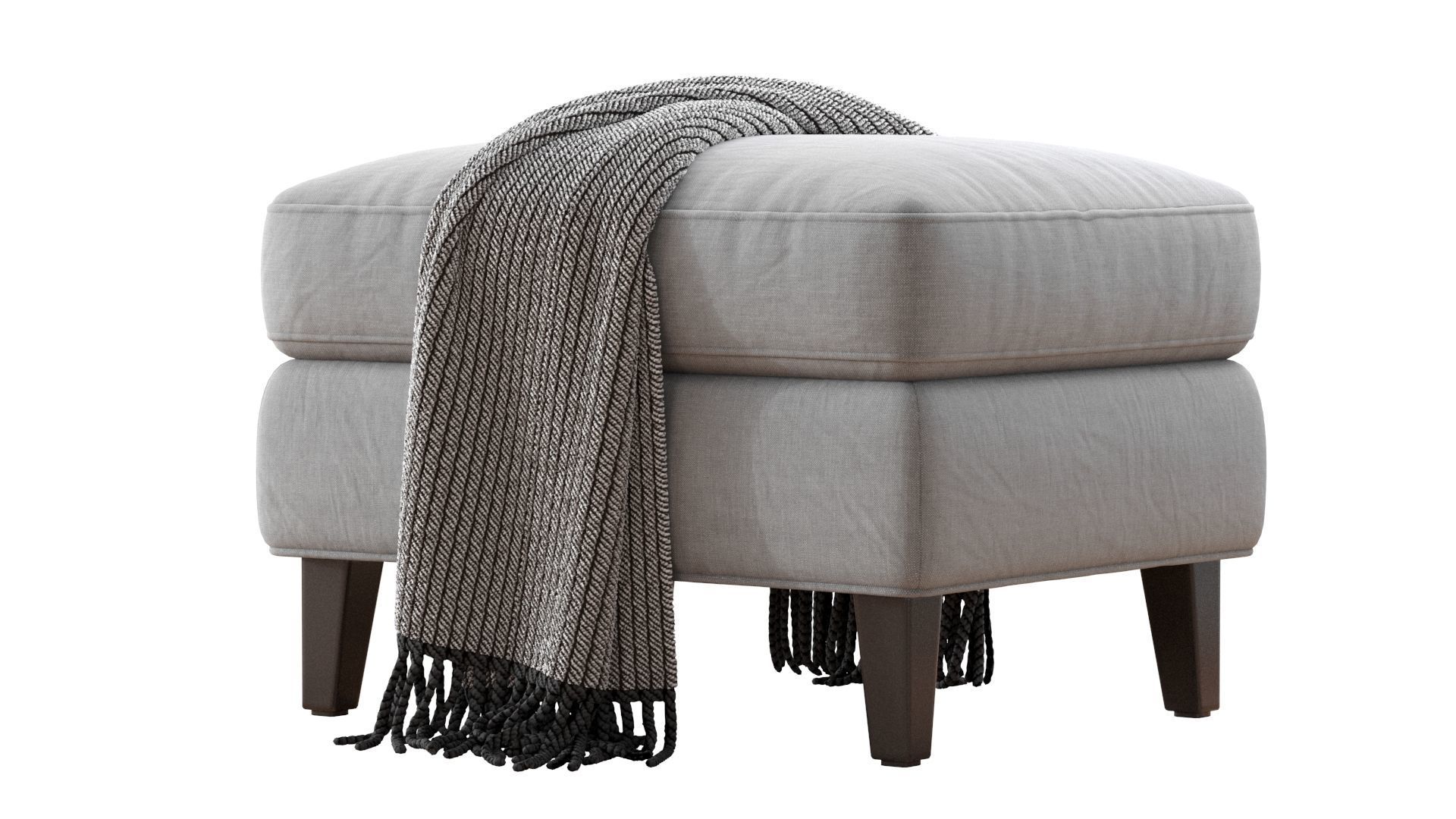  Beverly Upholstered Ottoman 3D model_1