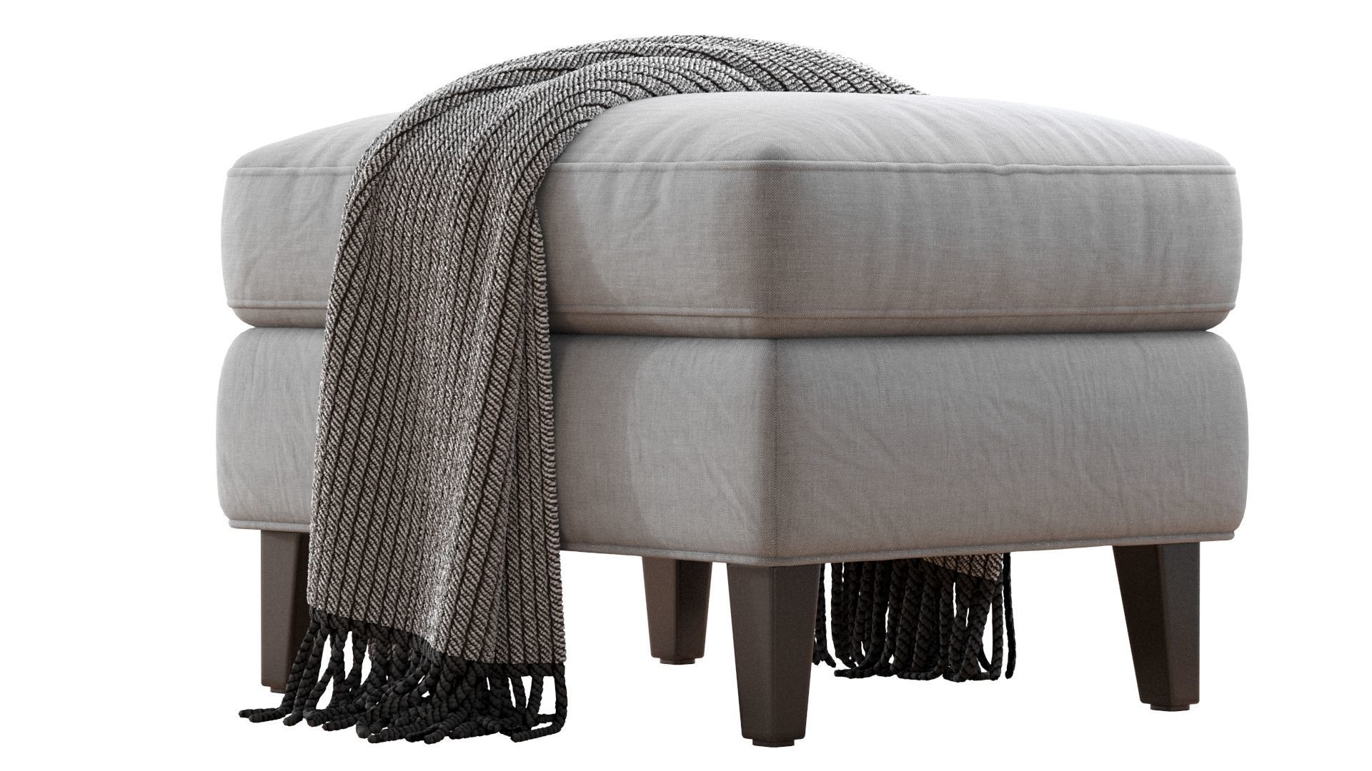  Beverly Upholstered Ottoman 3D model_2