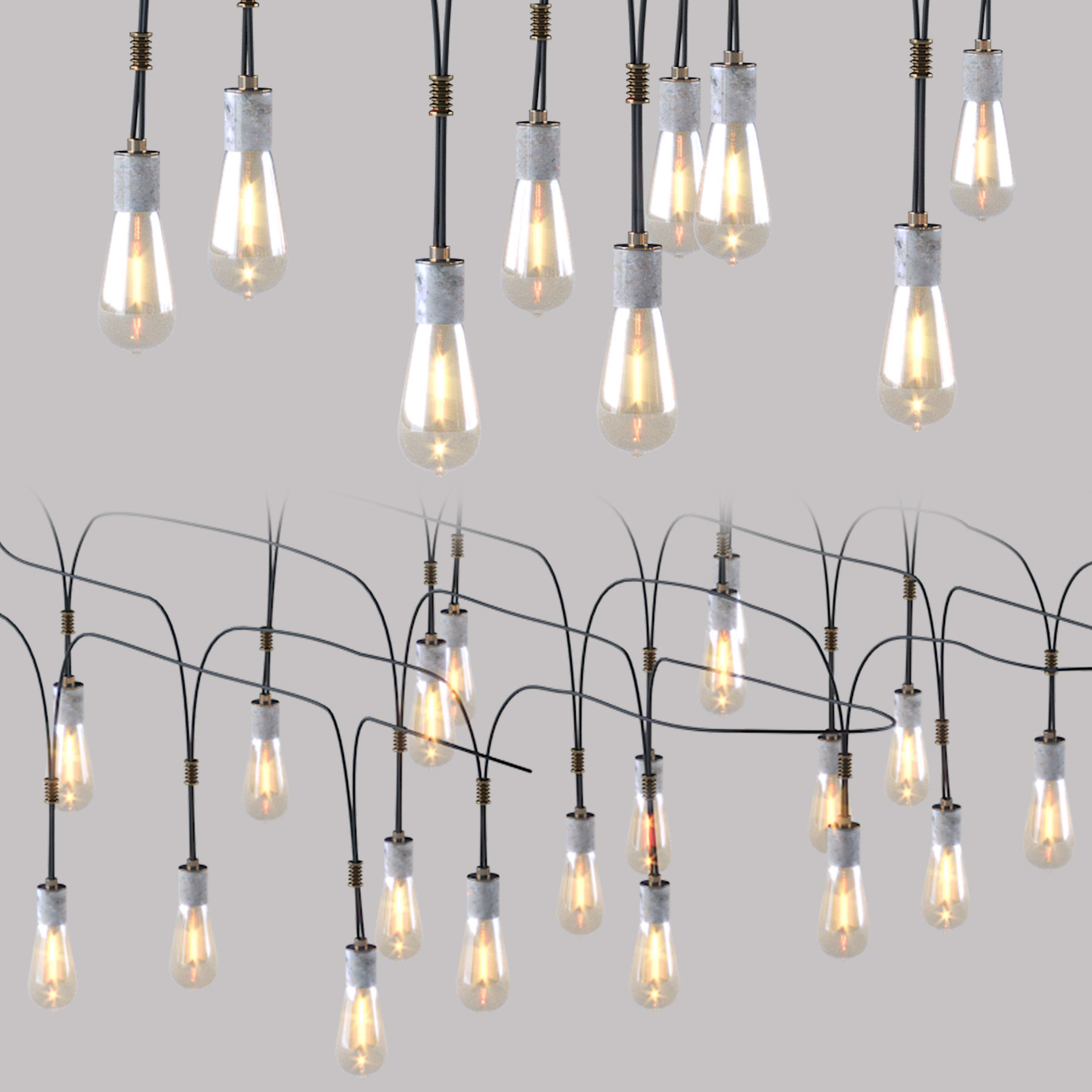 Pendant light bulbs 3D model_3