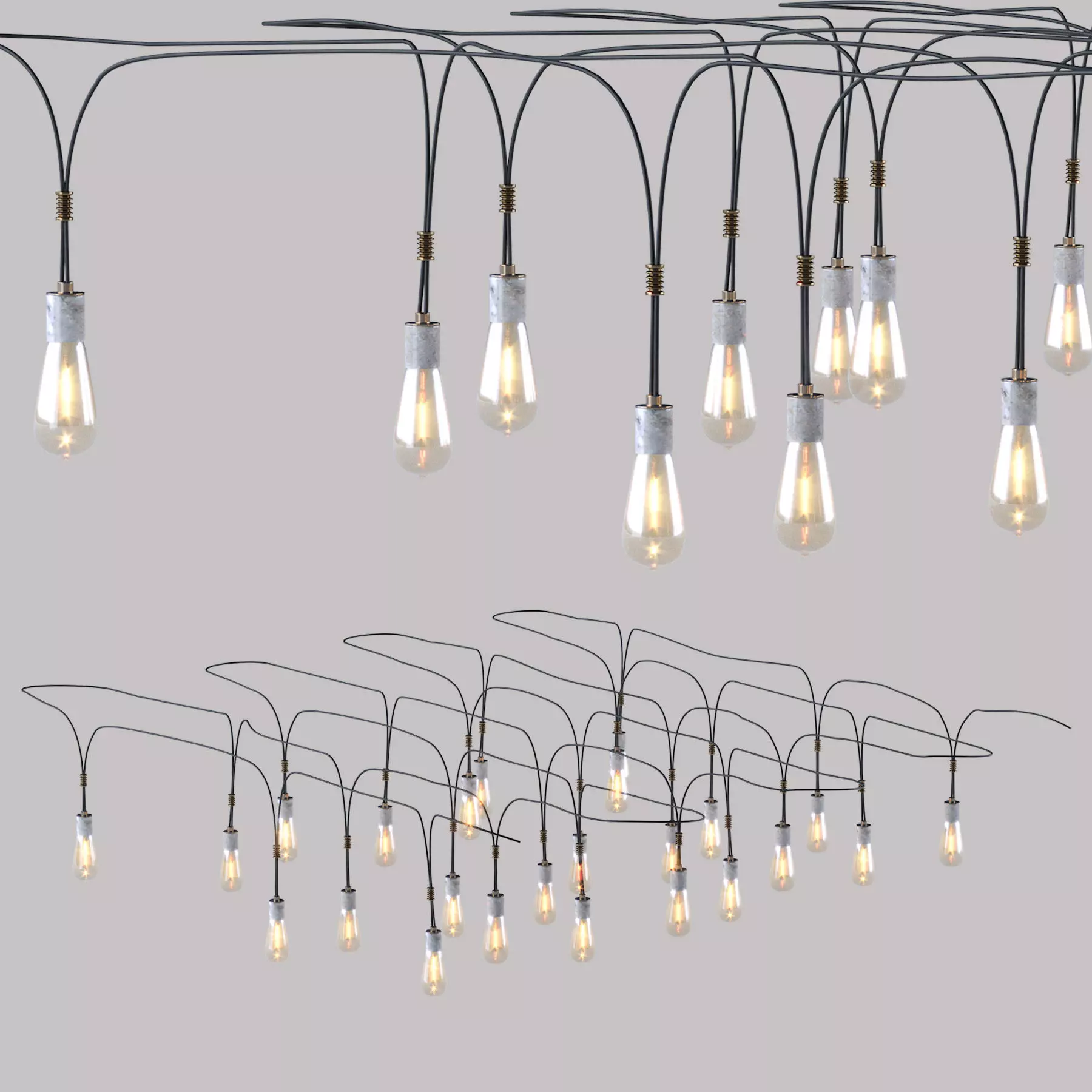 Pendant light bulbs 3D model_0