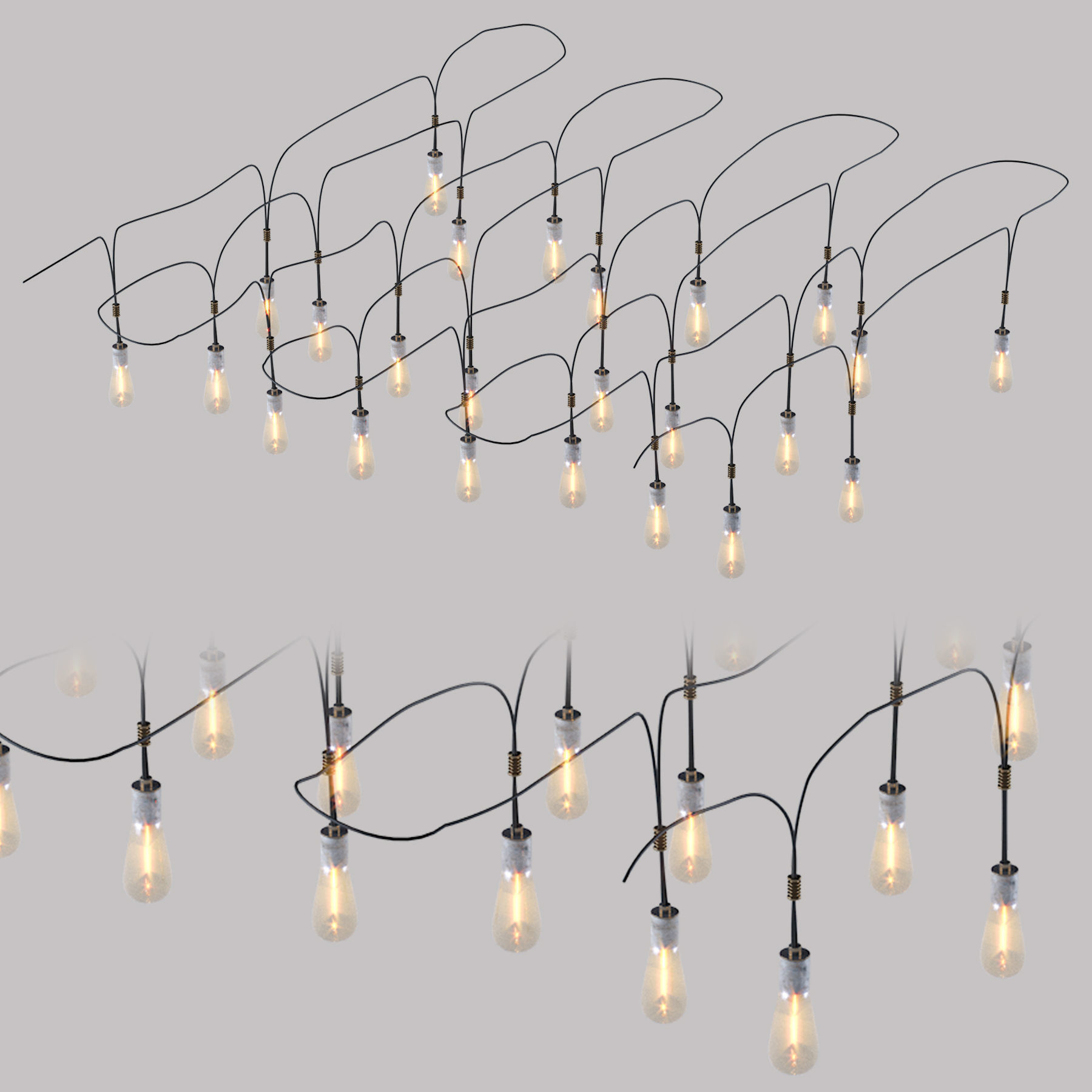 Pendant light bulbs 3D model_1