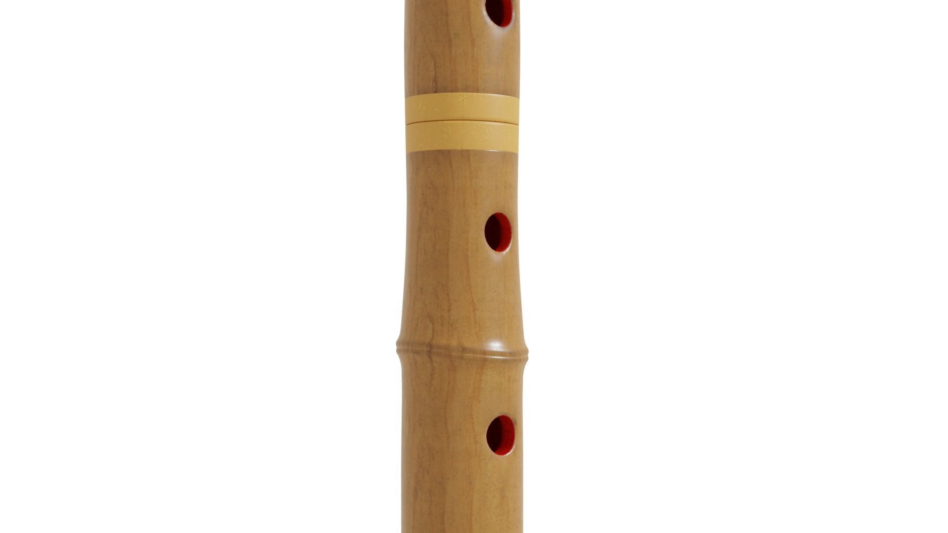 Shakuhachi Japanese traditional vertical flute 3D model_3