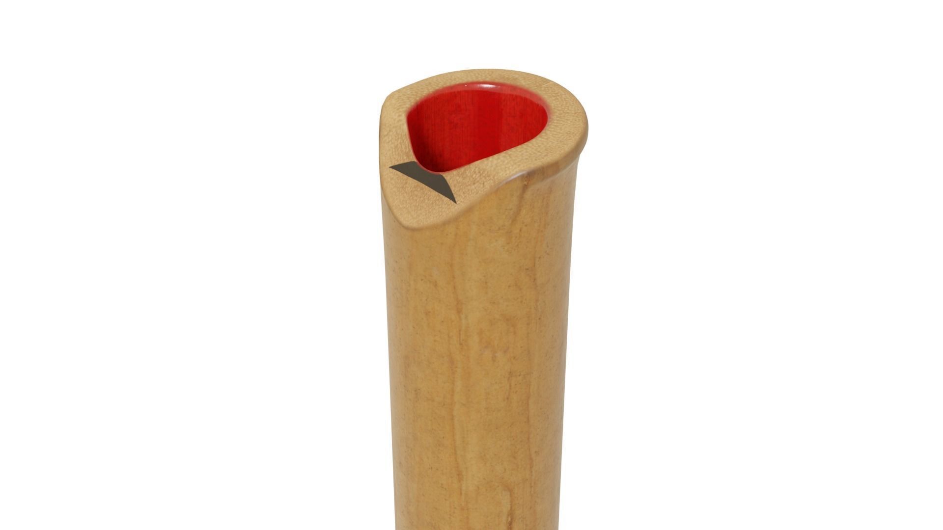 Shakuhachi Japanese traditional vertical flute 3D model_2