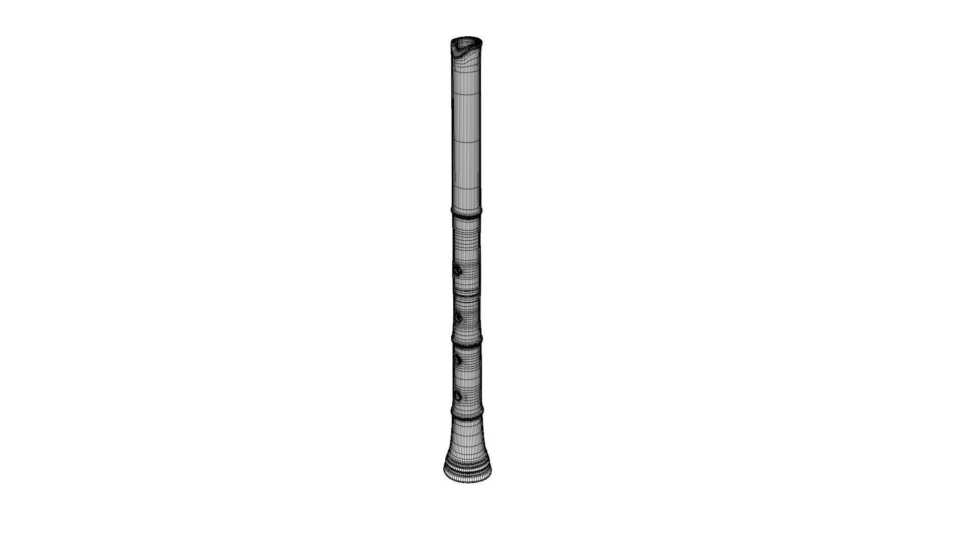 Shakuhachi Japanese traditional vertical flute 3D model_7