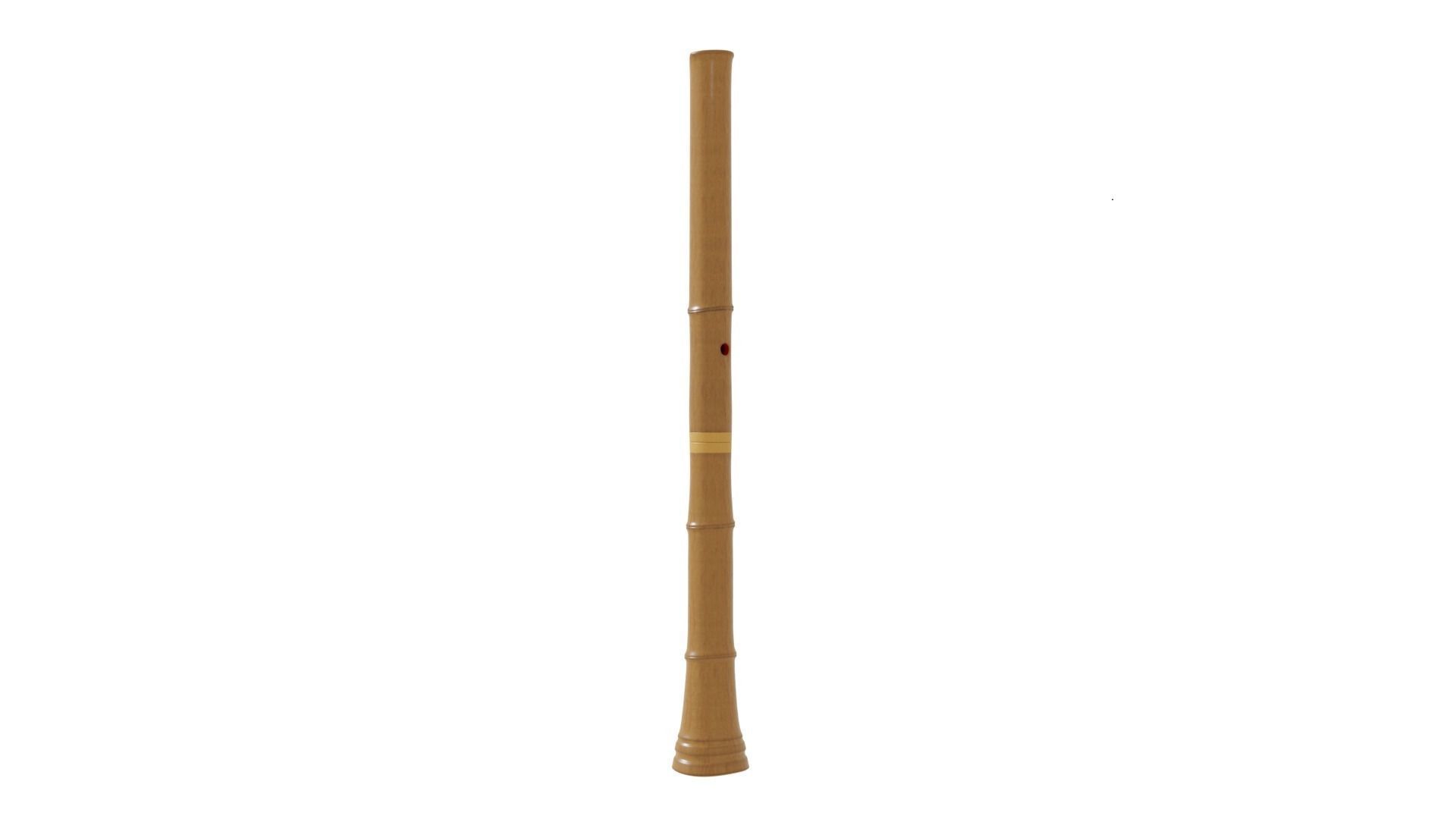 Shakuhachi Japanese traditional vertical flute 3D model_5