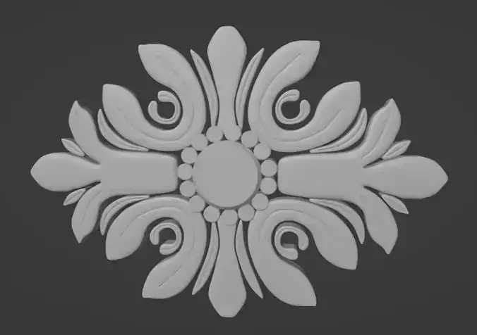 CNC MODEL clock with flower