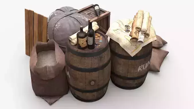 Old British Trade Pack 3D Model Collection