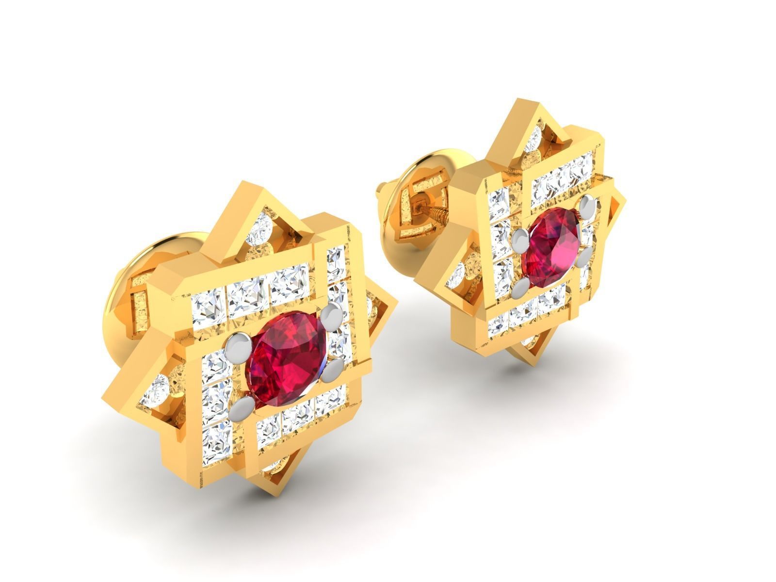 Women Earrings 3D print model_2