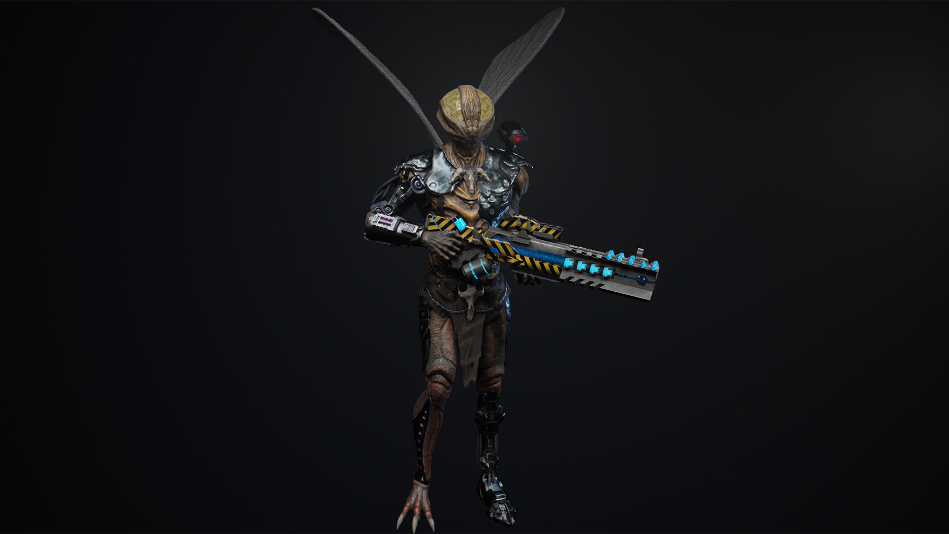 Fly sci fi Low-poly 3D model_7