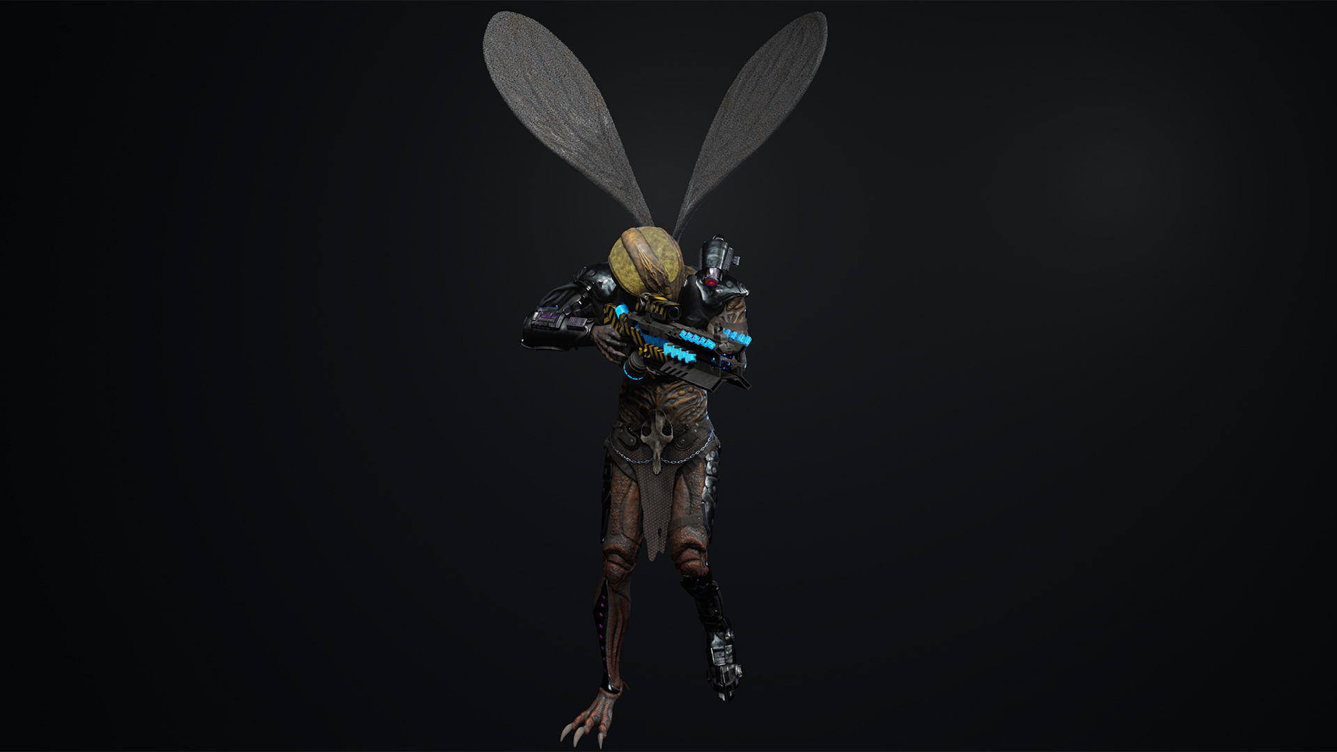 Fly sci fi Low-poly 3D model_8