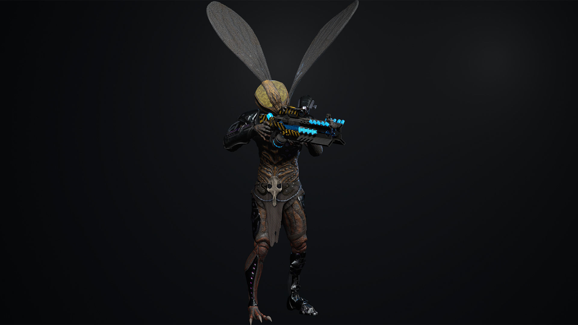 Fly sci fi Low-poly 3D model_10