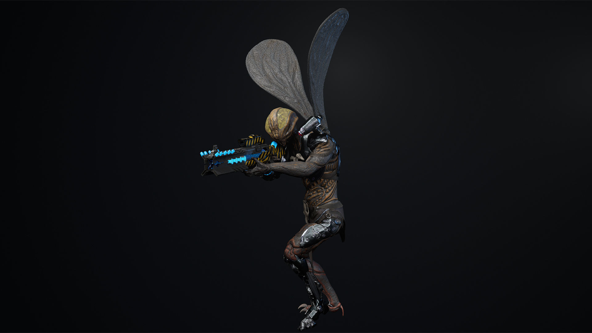 Fly sci fi Low-poly 3D model_14