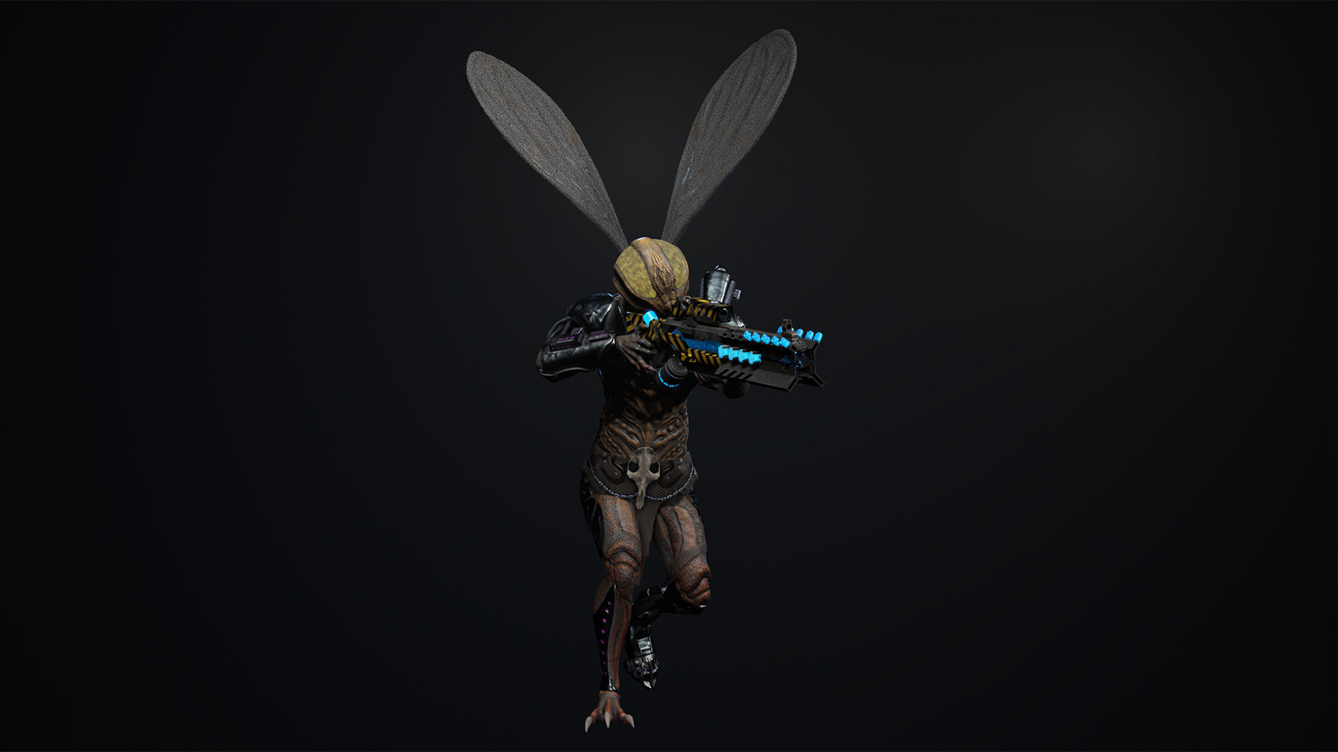 Fly sci fi Low-poly 3D model_15