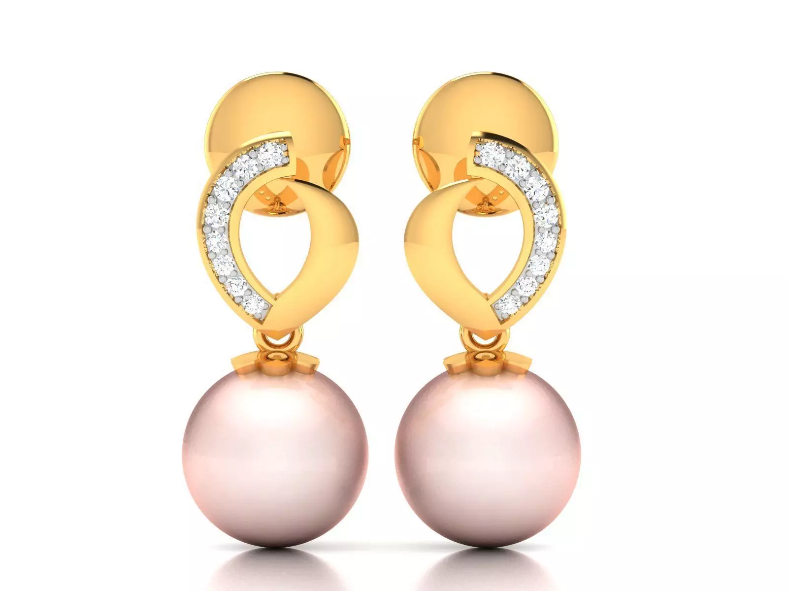 Women Opal Stone Earrings 3D print model_0