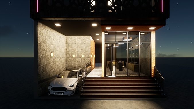 architectral detailed model Low-poly 3D model