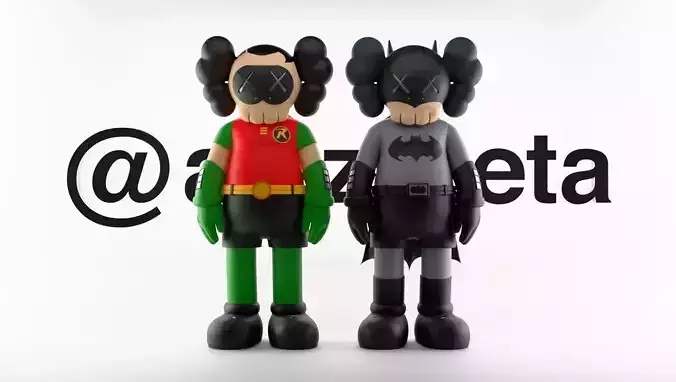 Kaws Classic Batman x Robin Textured