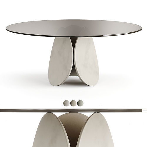 Cattelan Italia Maxim Argile Glass Table 3D model