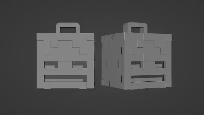 3d minecraft skeleton keytag Free 3D print model