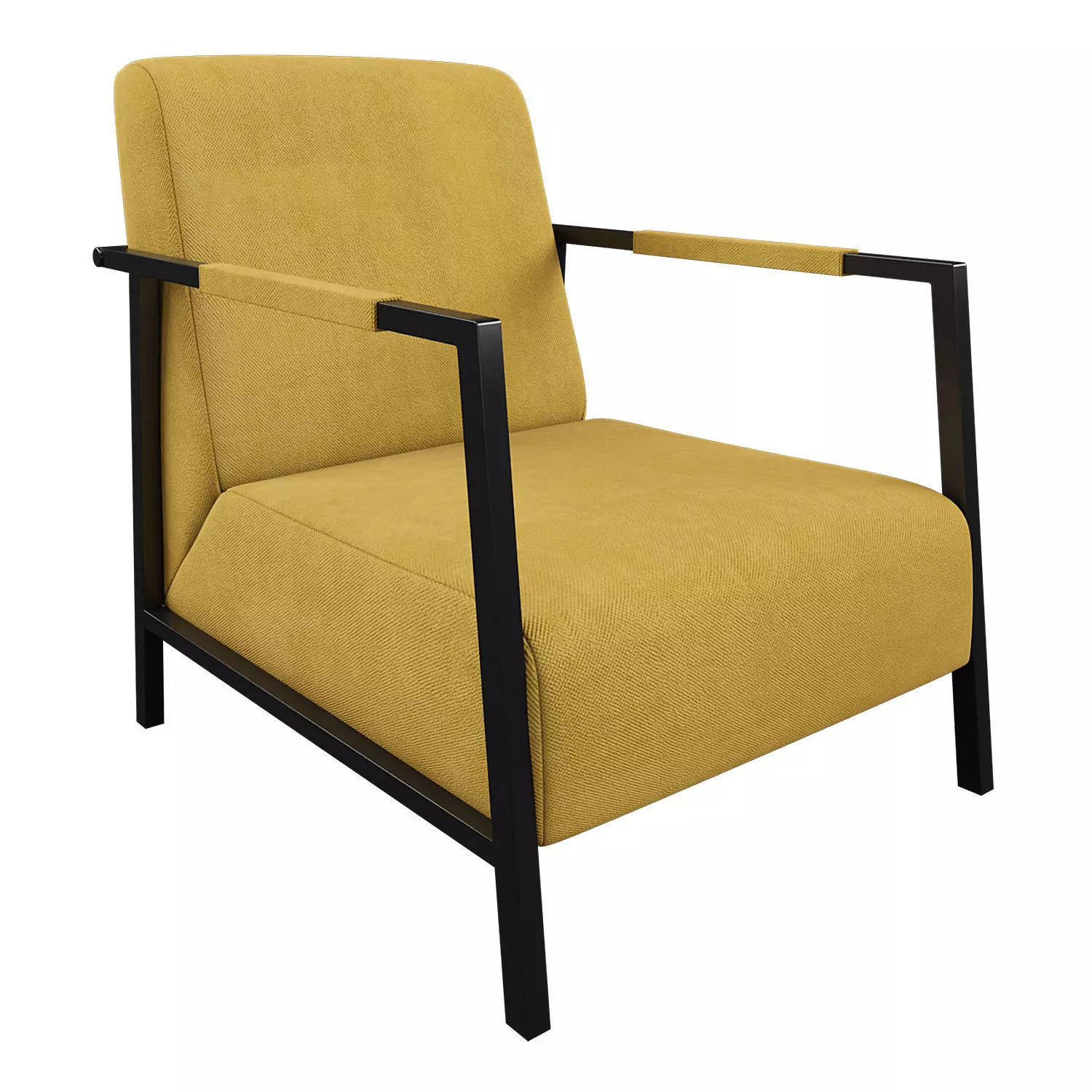 LOUNGE CHAIR WAKASAN YELLOW 3D model