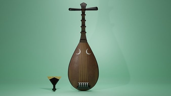 Biwa Japanese pipa 3D model