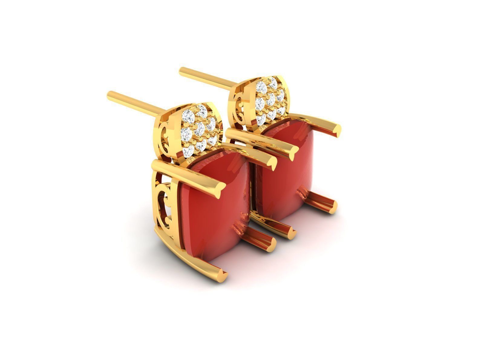 Women Earrings 3D print model_4