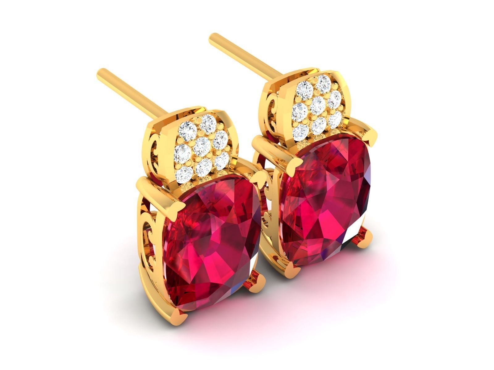 Women Earrings 3D print model_2