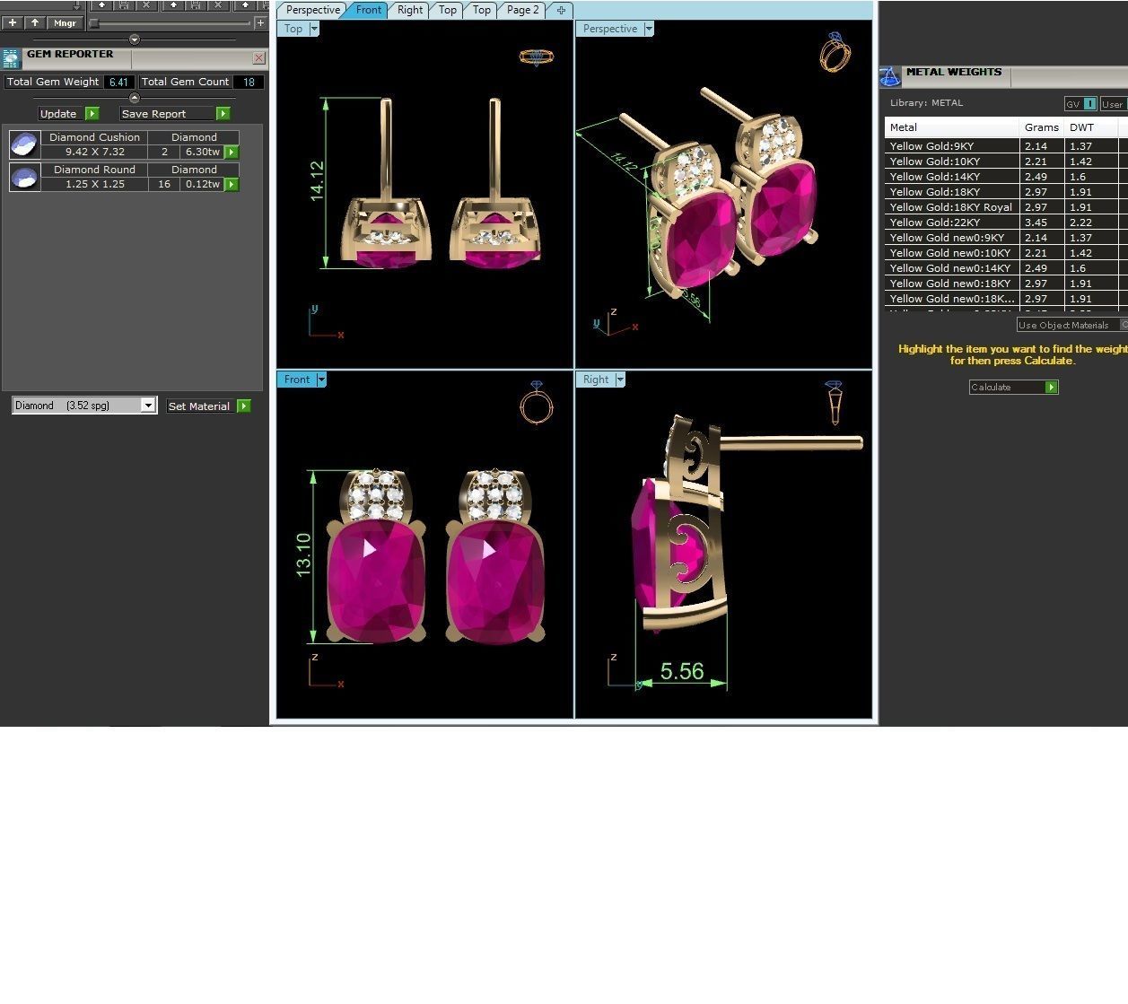 Women Earrings 3D print model_6