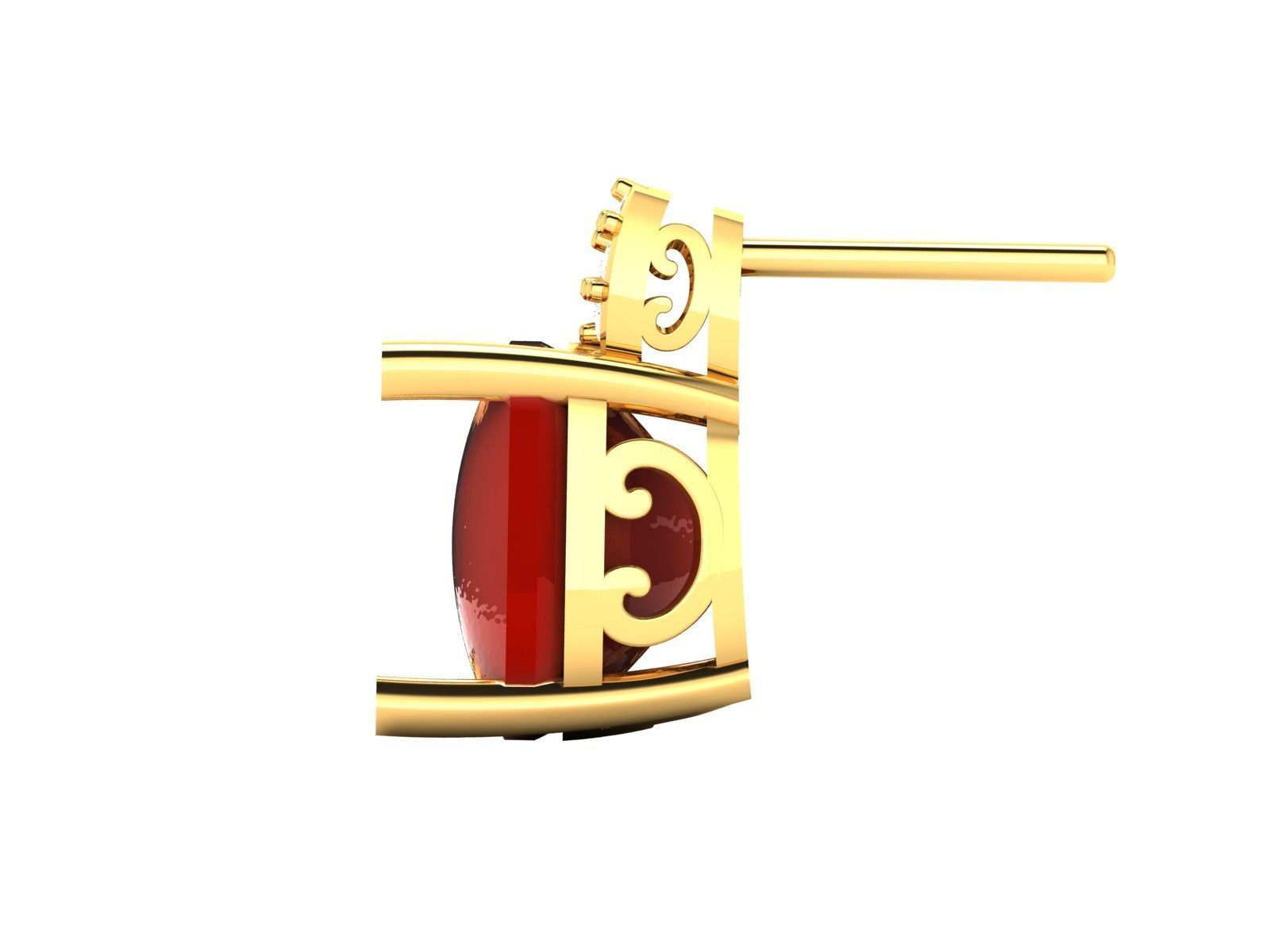 Women Earrings 3D print model_10