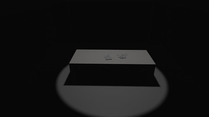 Super simple room with some documents Low-poly 3D model