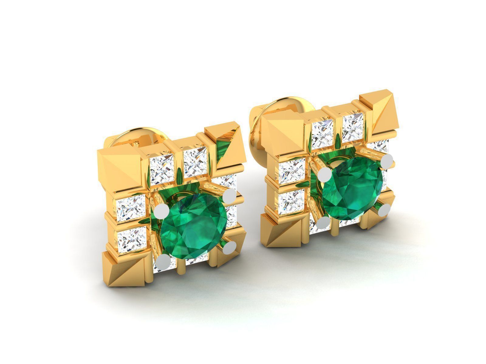 Women Earrings 3D print model_1