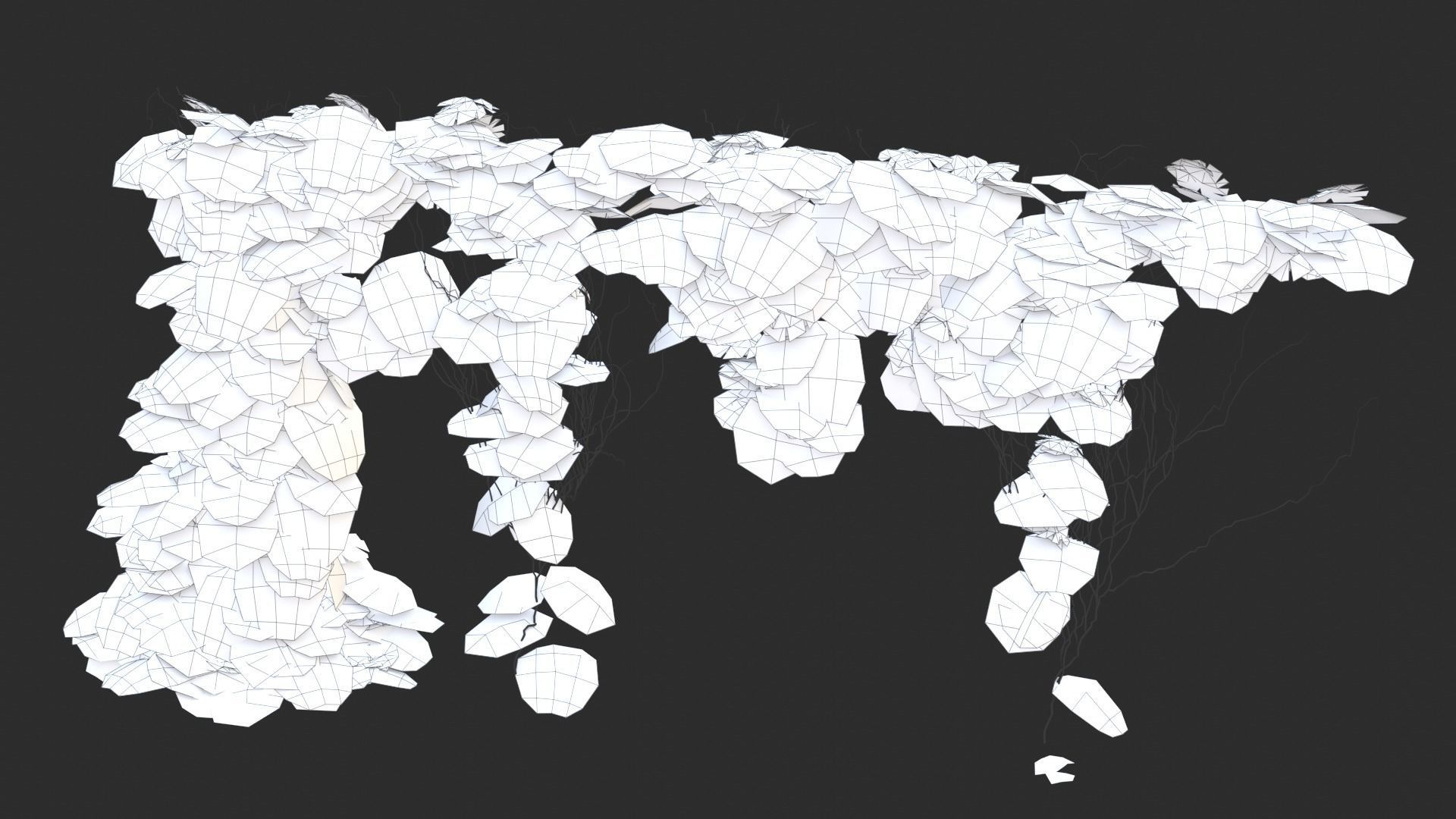 Monstera Plant Set Low-poly 3D model_10