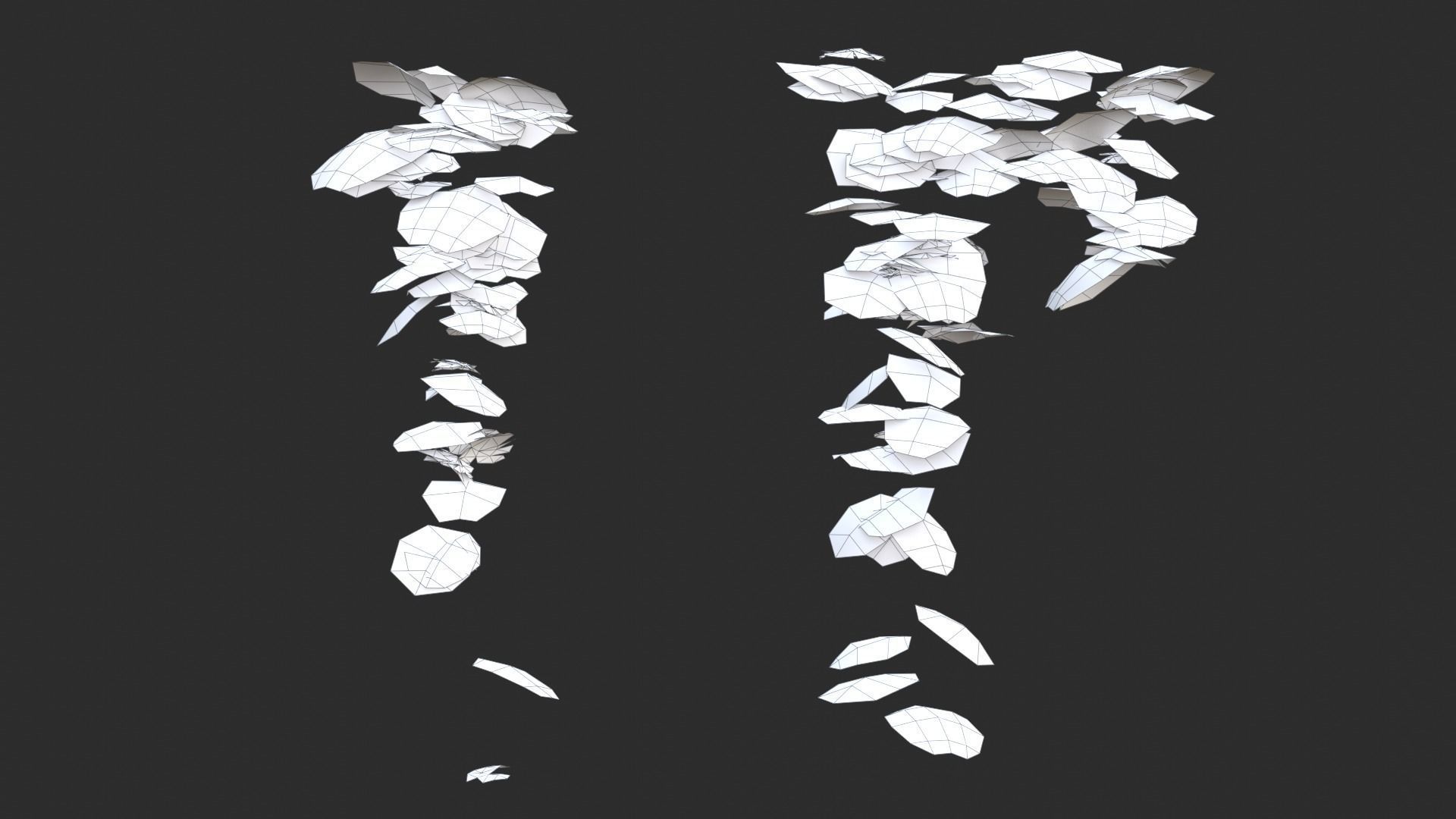 Monstera Plant Set Low-poly 3D model_15