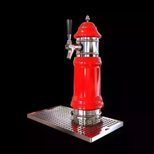 Red Metal Beer Tap