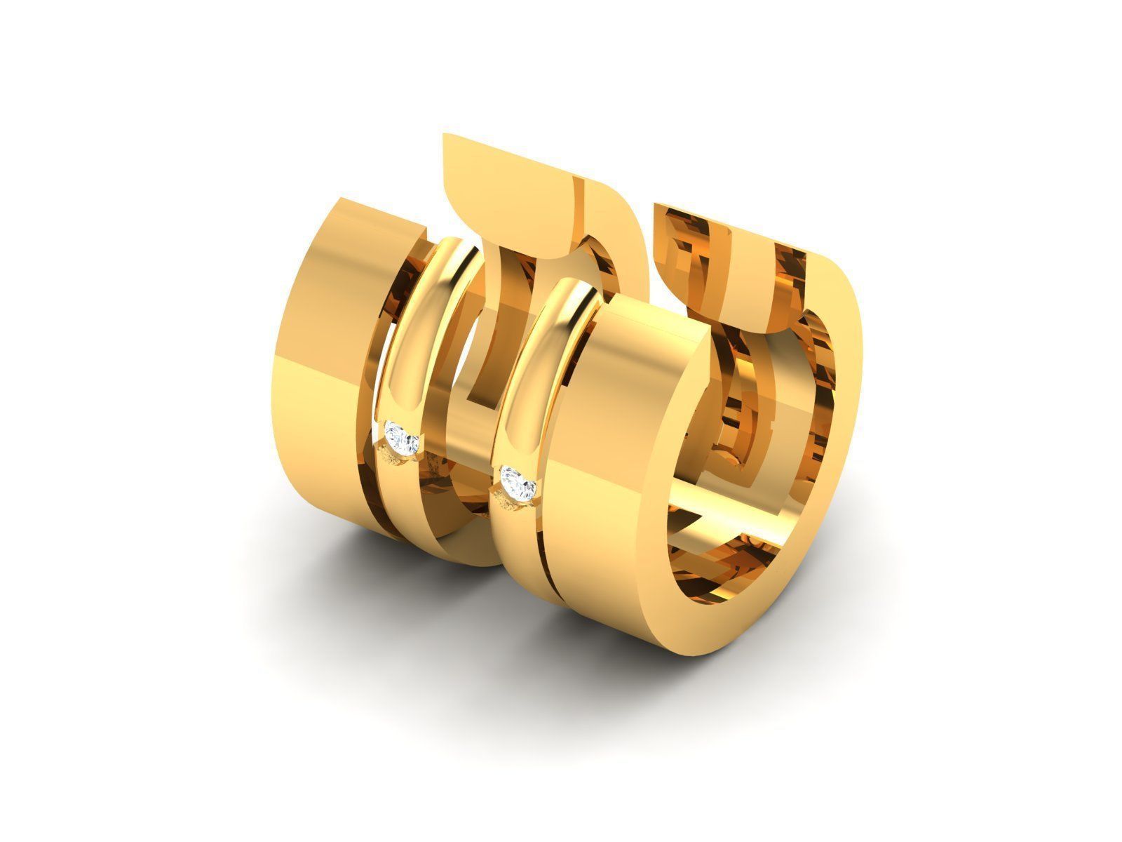 Women Earrings 3D print model_1