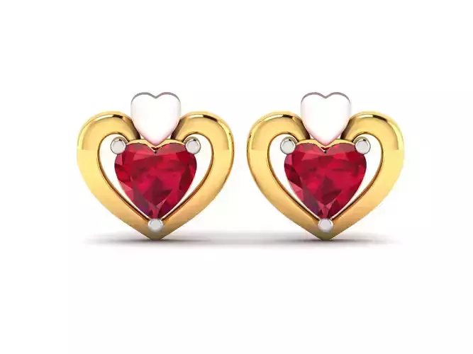 Women Heart Earrings 3D print model