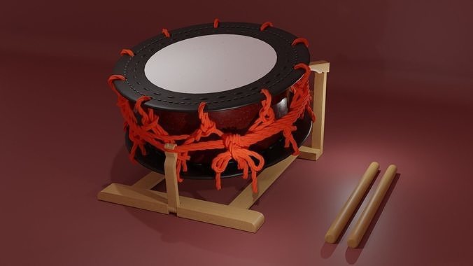 Shimedaiko-small high-pitched Japanese drum 3D model