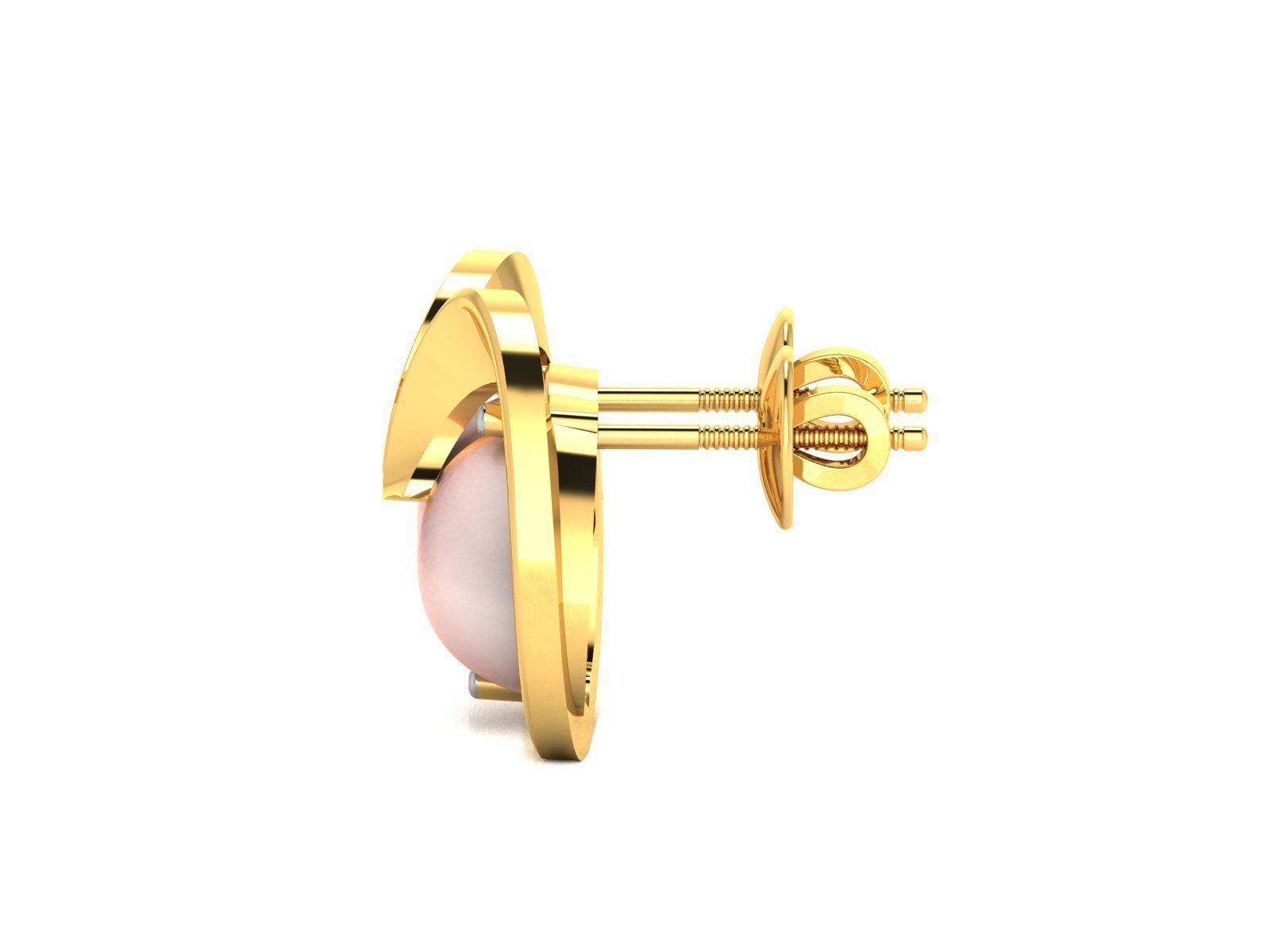 Opal Stone Earrings 3D print model_5