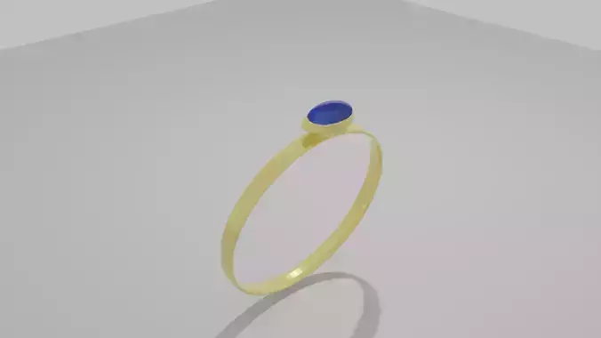 Pretty golden gem ring model