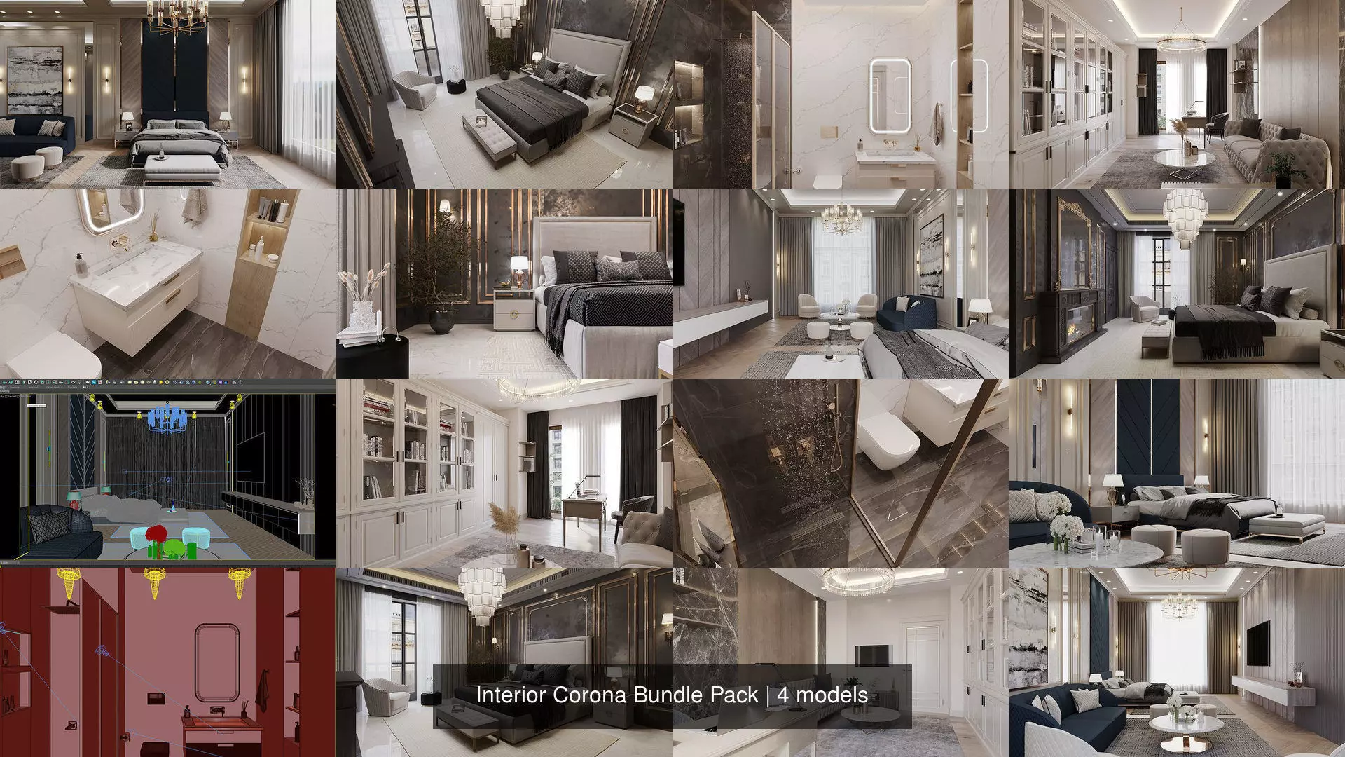 Interior Corona Bundle Pack 3D Model Collection_0