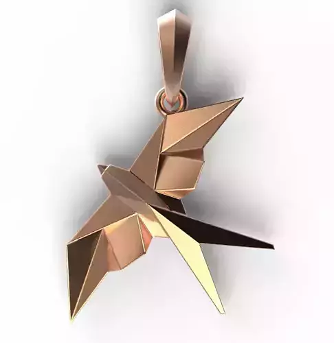 Bird Jewelry Swallow Geometric Necklace