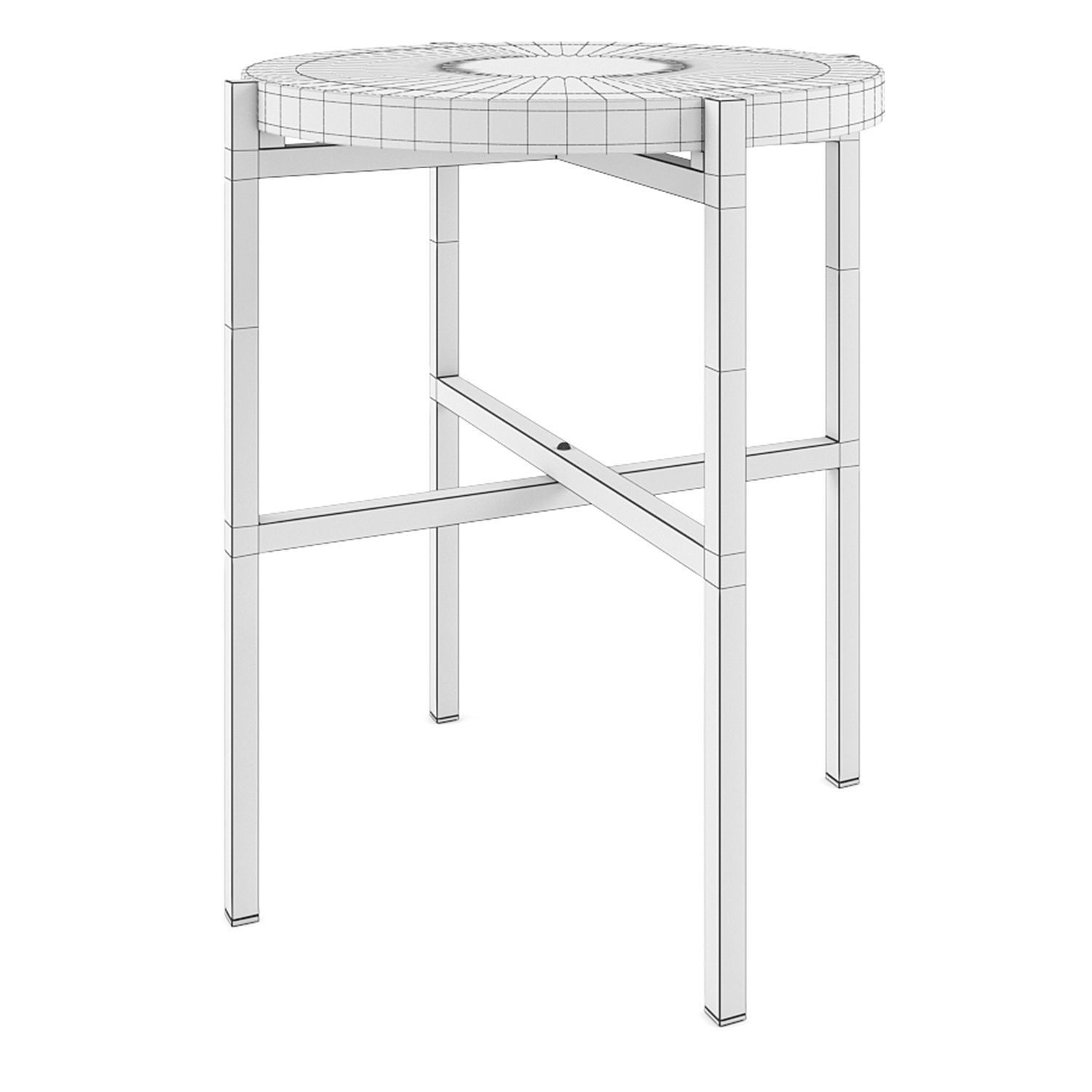 SIDE TABLE VIDRIO BRASS 3D model_1